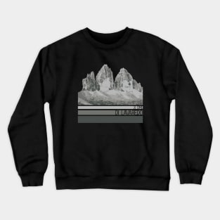 Tre cime di Lavaredo mountain illustration Crewneck Sweatshirt